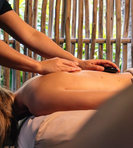 a person receiving a massage