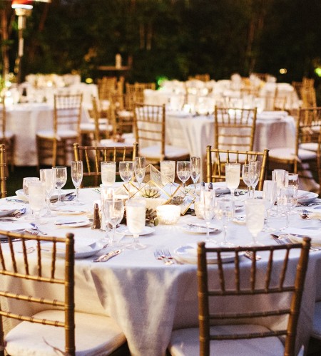 a table set for a dinner party