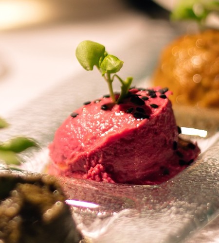 a close up of food