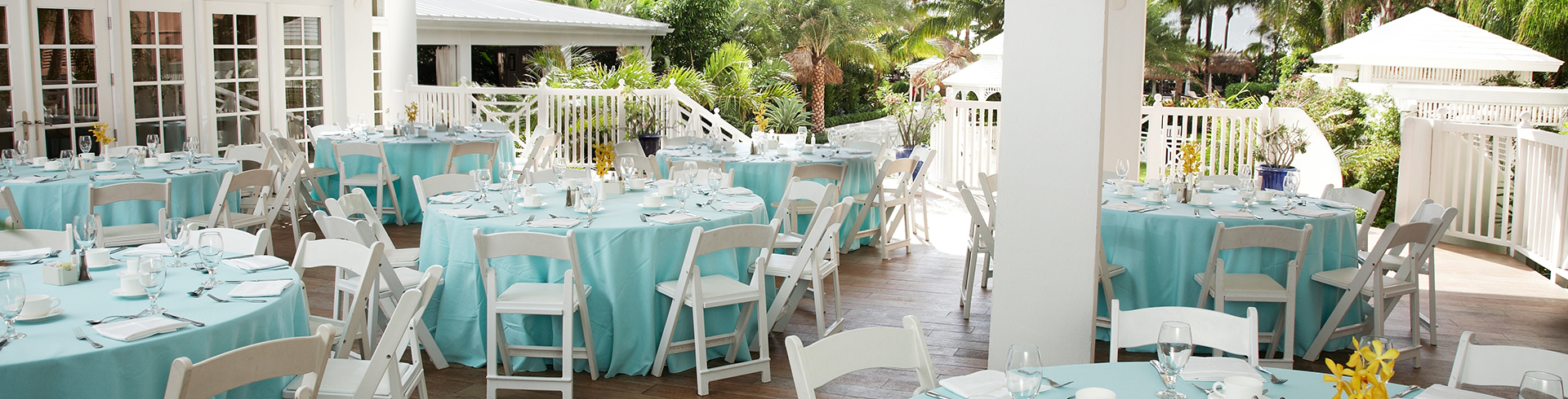 a table set up for a party