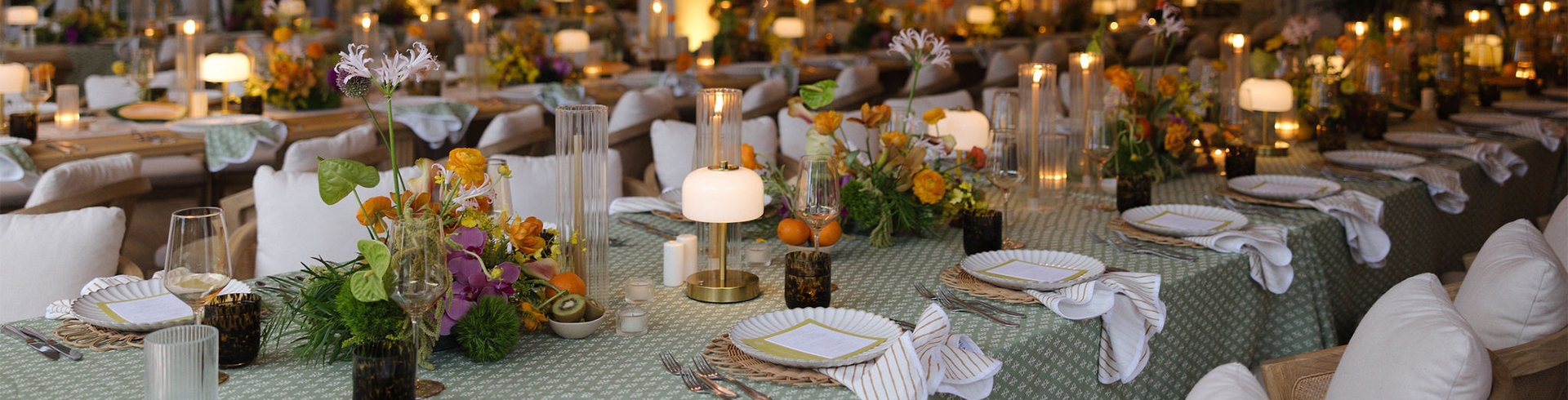 a table set for a dinner party