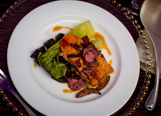 a plate of food on a table