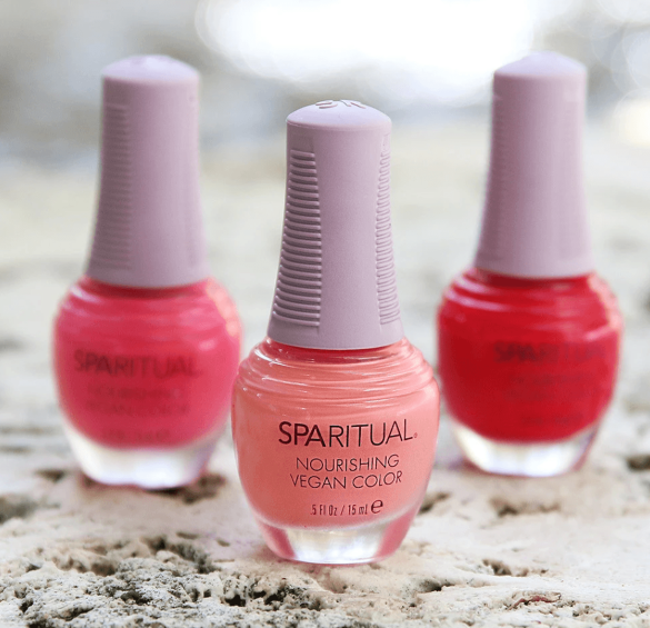 a group of bottles of nail polish