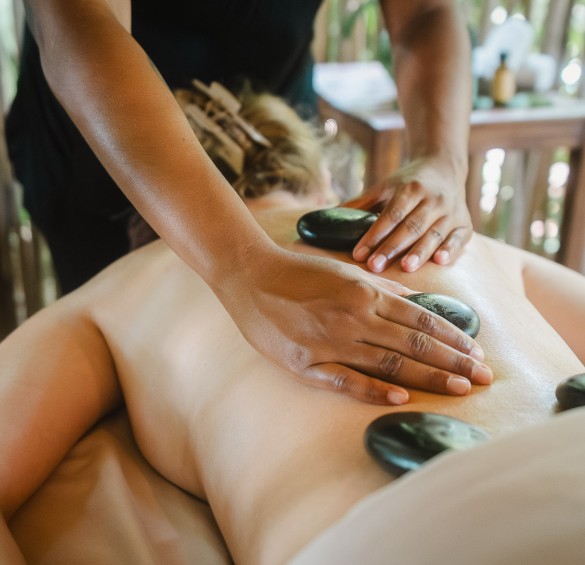 a person receiving a massage