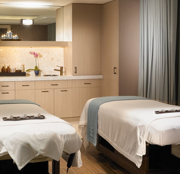 a room with two beds