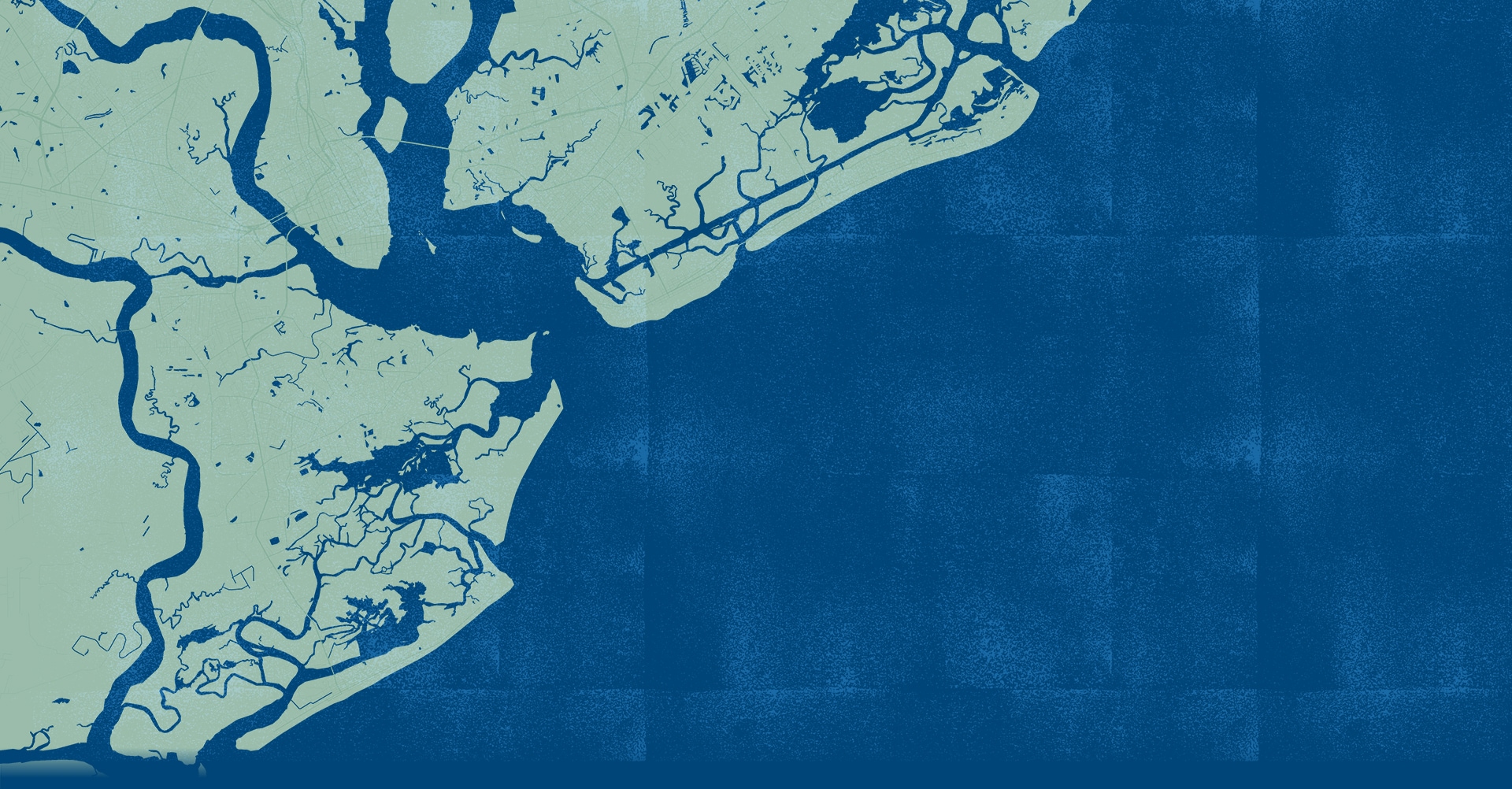 a map of land with water and roads