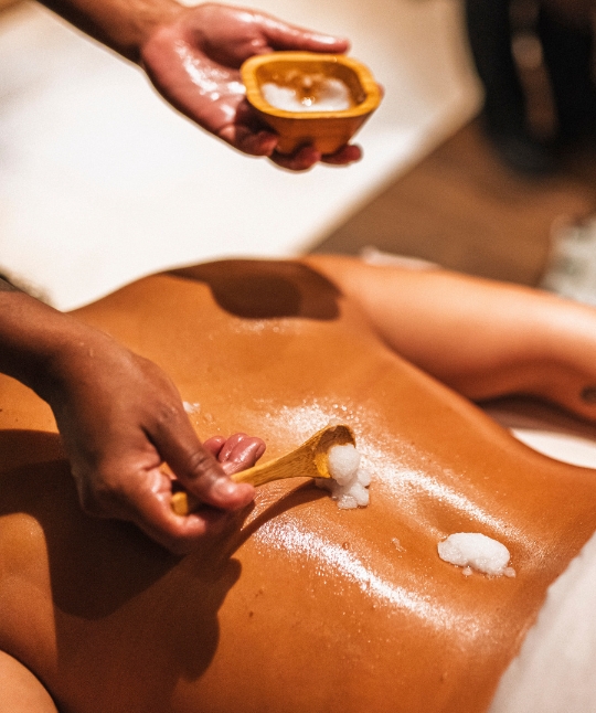 a person getting a body massage