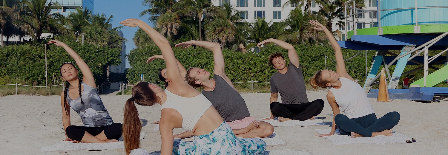 beach yoga