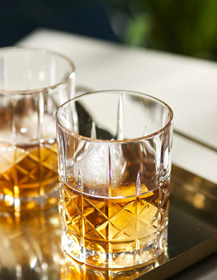 Two glasses of liquor on the rocks