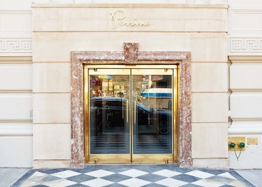 a double doors on a building