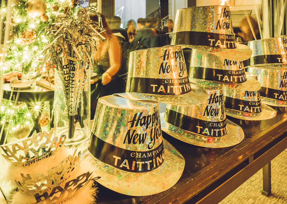 a group of hats on a table