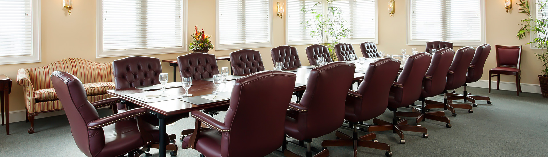 a conference room with chairs and a table