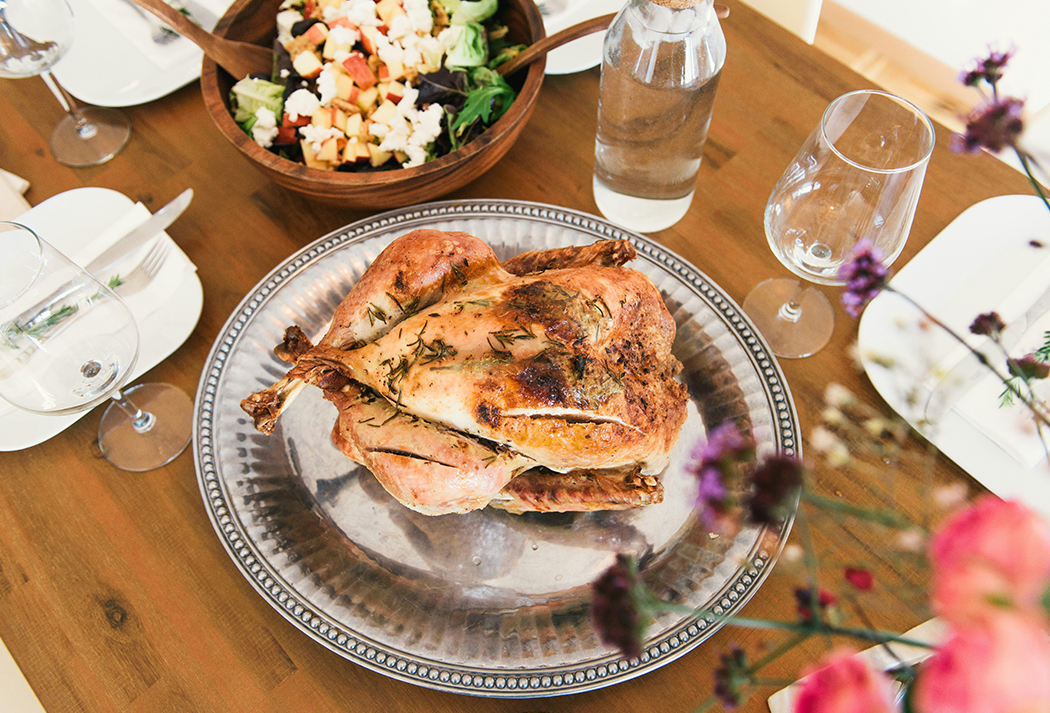 a plate of food on a table