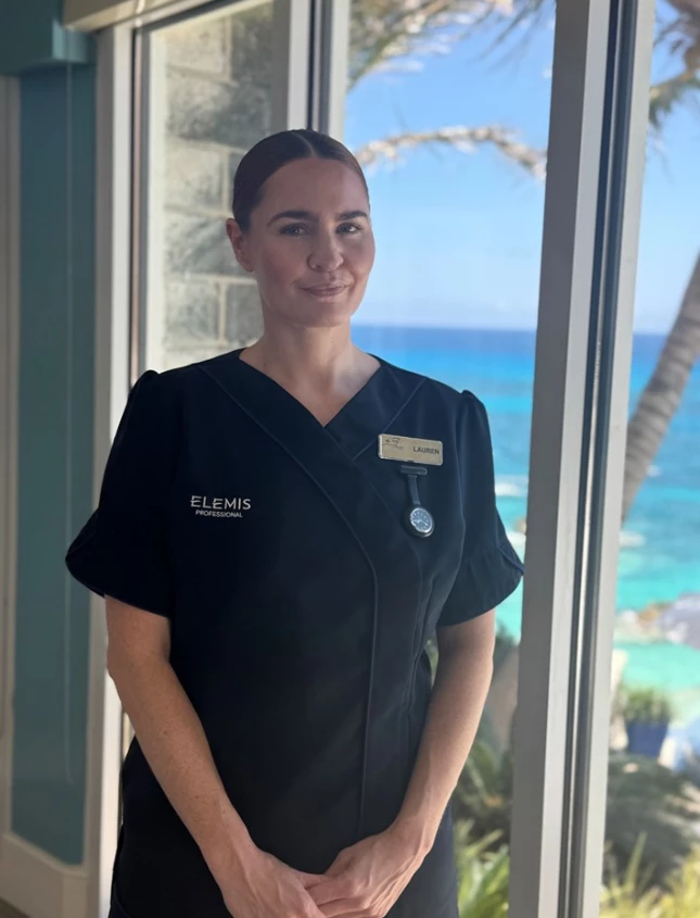 a woman in a black uniform