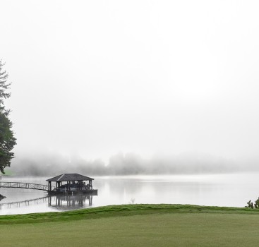 a dock on a lake
