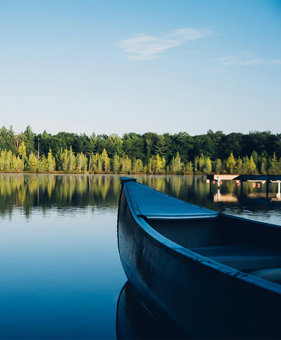 a boat on a lake