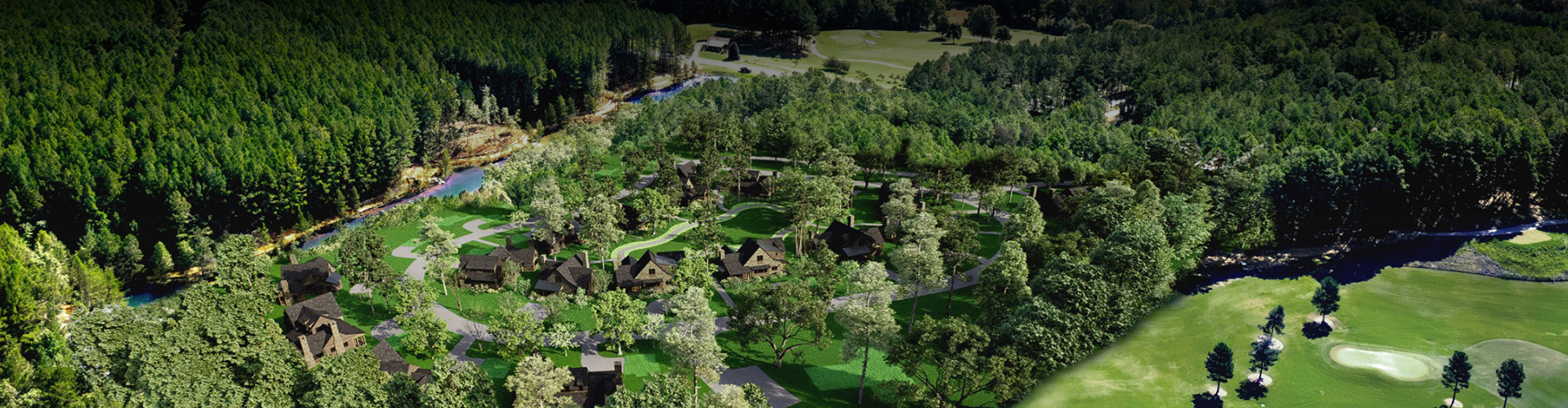 aerial view of a neighborhood