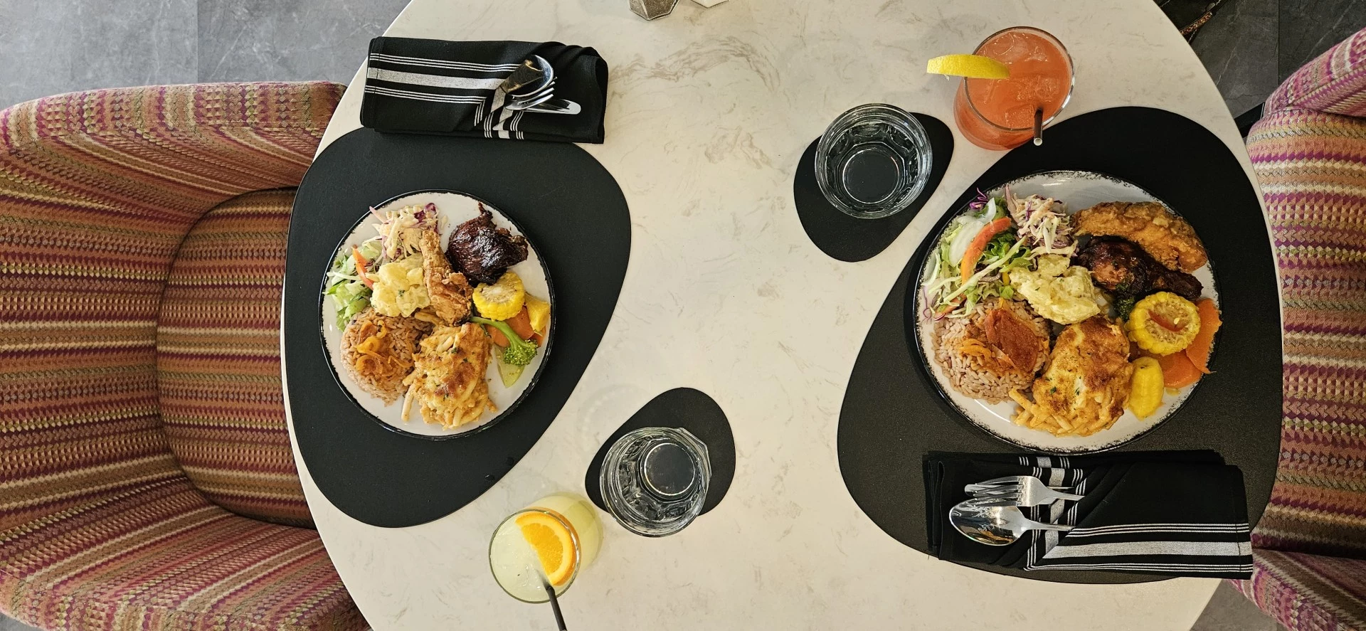 a plate of food on a table