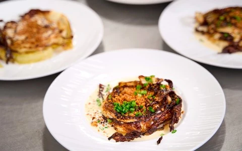 a plate of food on a table