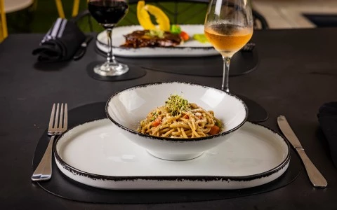 a plate of food on a table