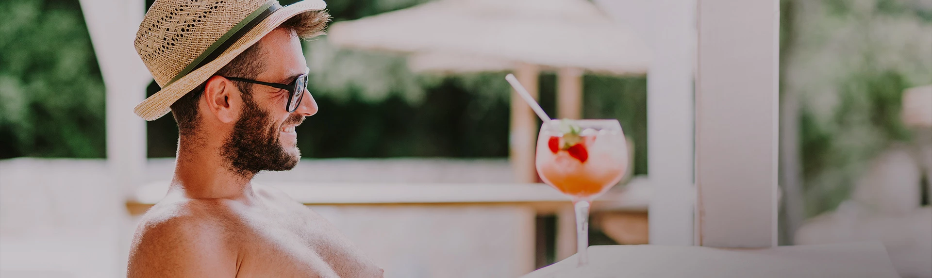 a fancy colorful beverage