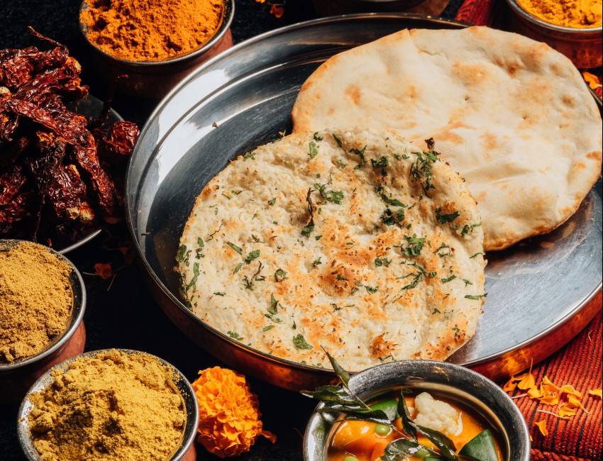 Naan, Spices and Malabar Avial