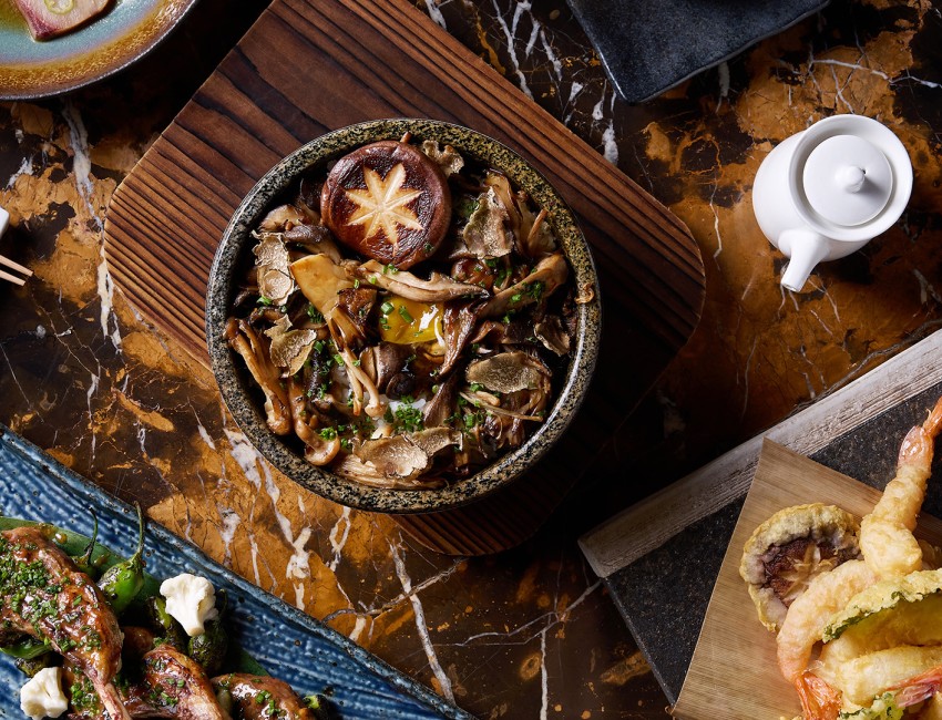 a bowl of food on a table