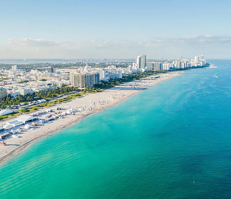 aerial beach city view