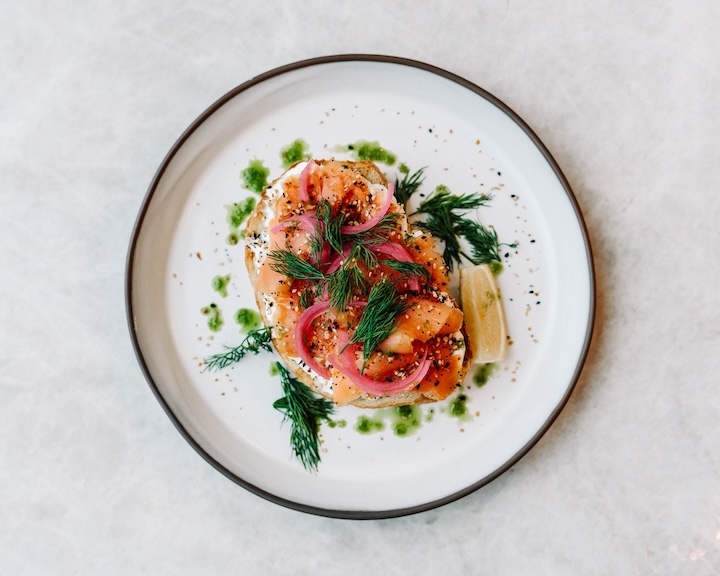 a plate of food on a table