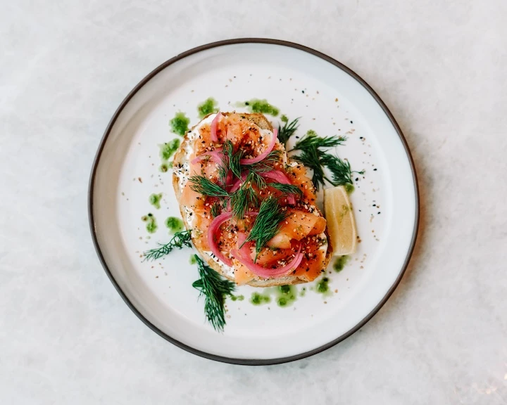 a plate of food on a table