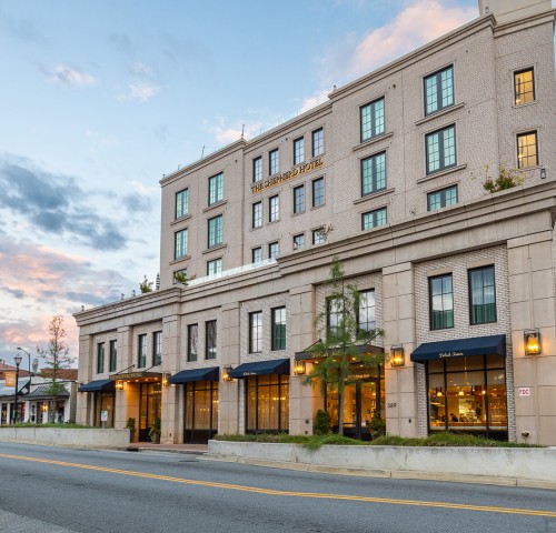 a building with many windows