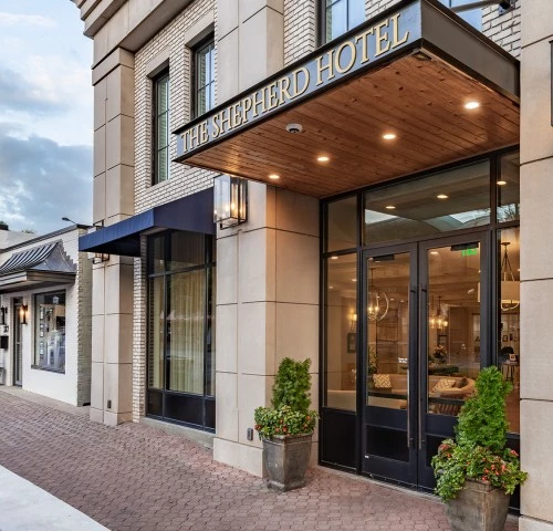 a building with a sign on the front