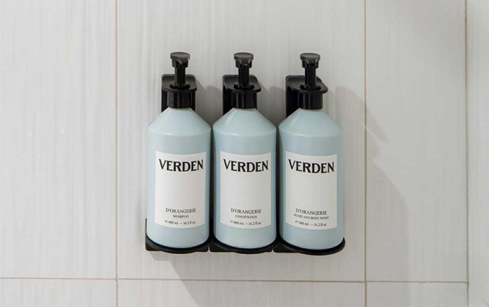 a group of bottles of shampoo