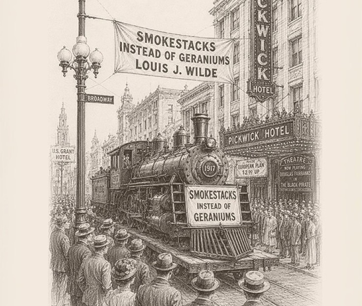 a group of people standing in front of a train