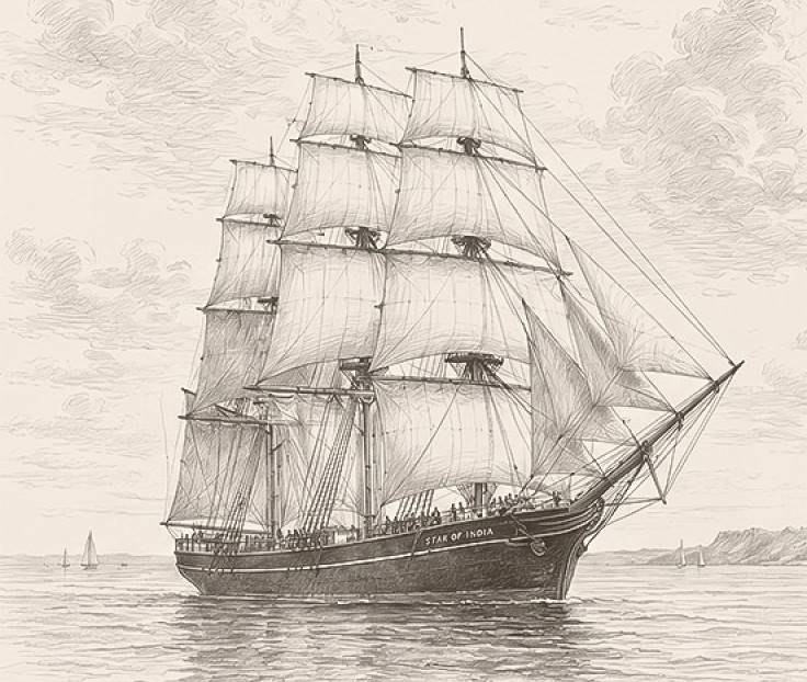 a ship in the water