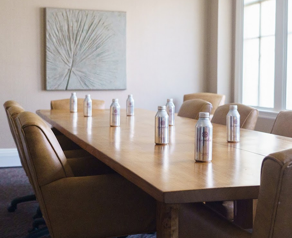 a group of cans on a table