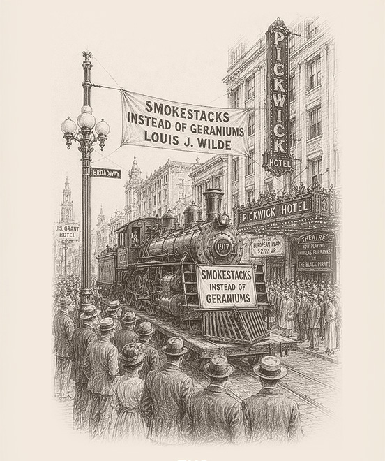 a group of people standing in front of a train