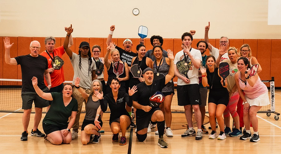 a group of people posing for a photo