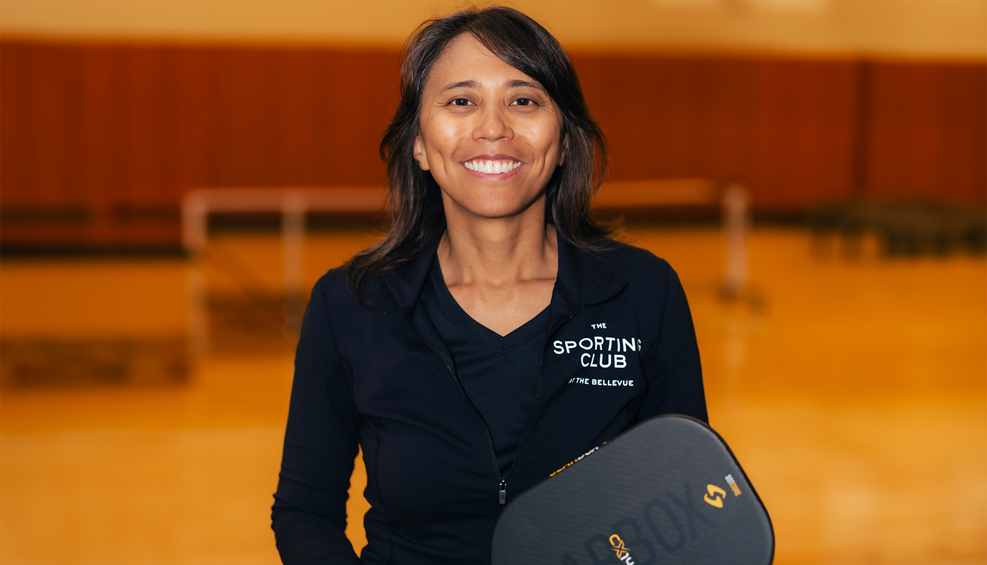 a woman smiling at camera