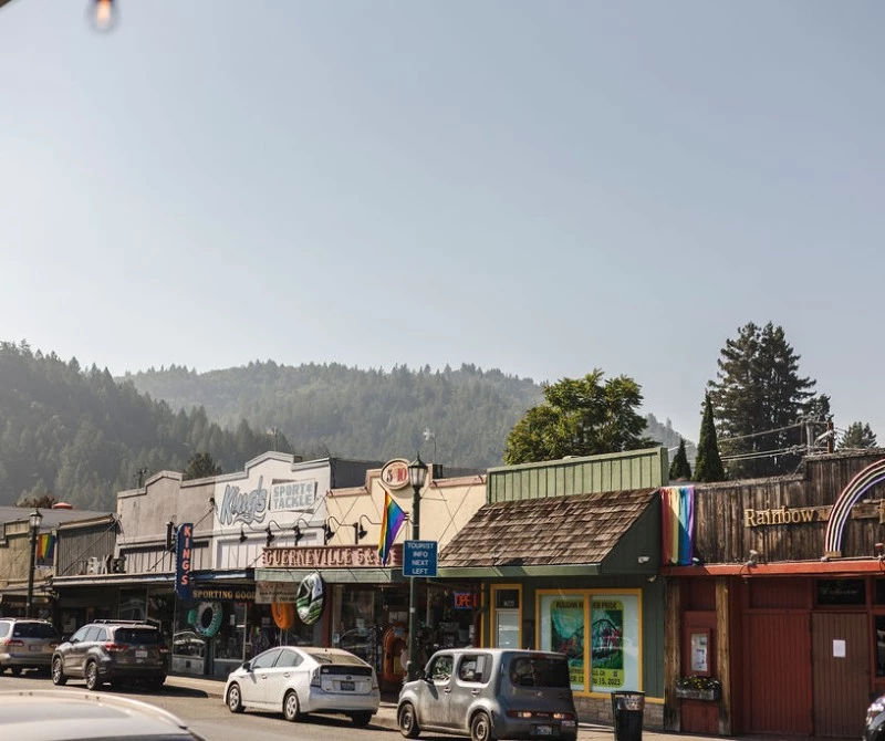 a street with cars parked on it
