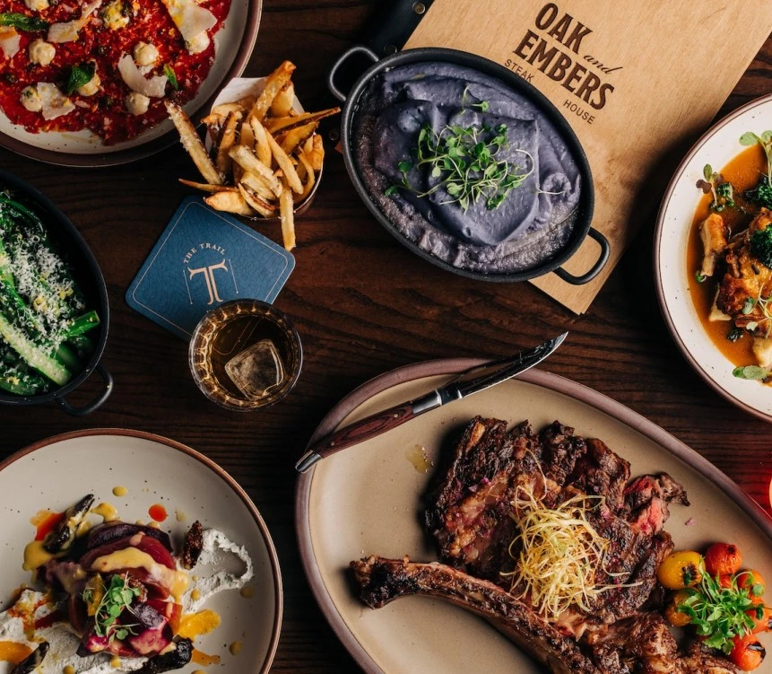 a table full of food