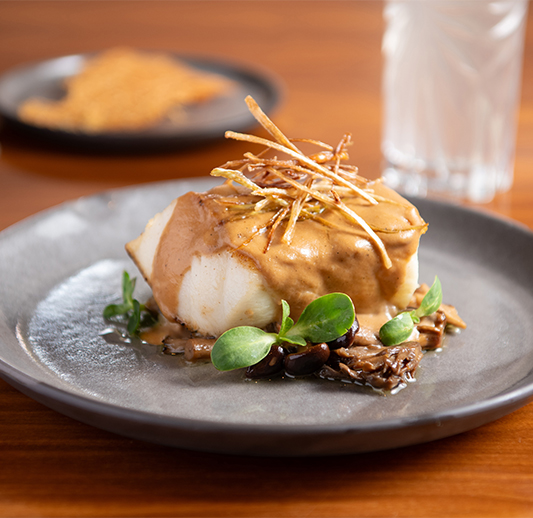 a plate of food on a table