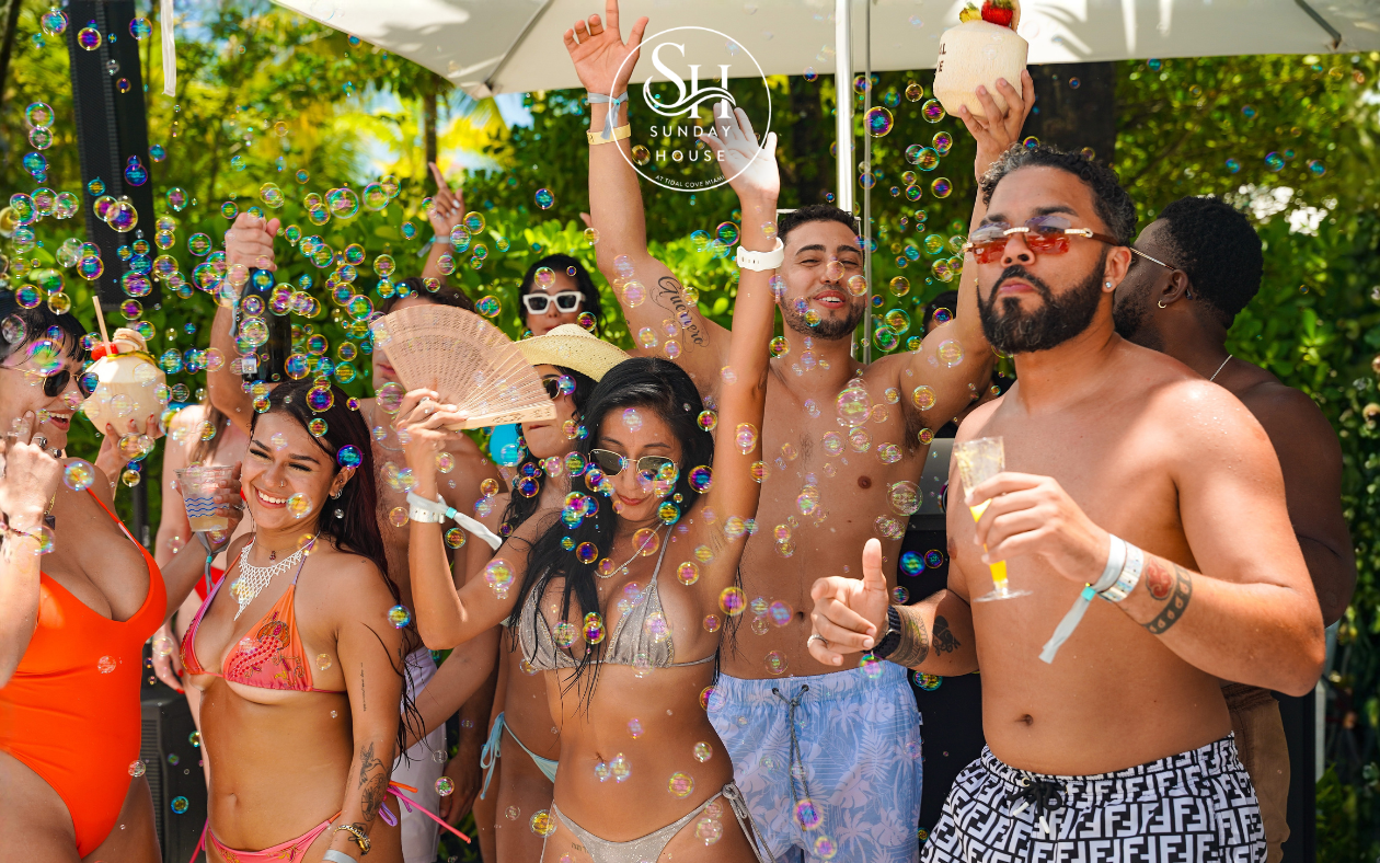 a group of people in swimsuits