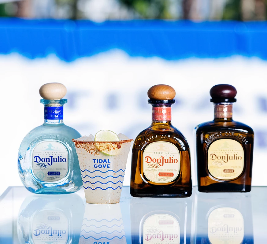 bottles of alcohol on a table
