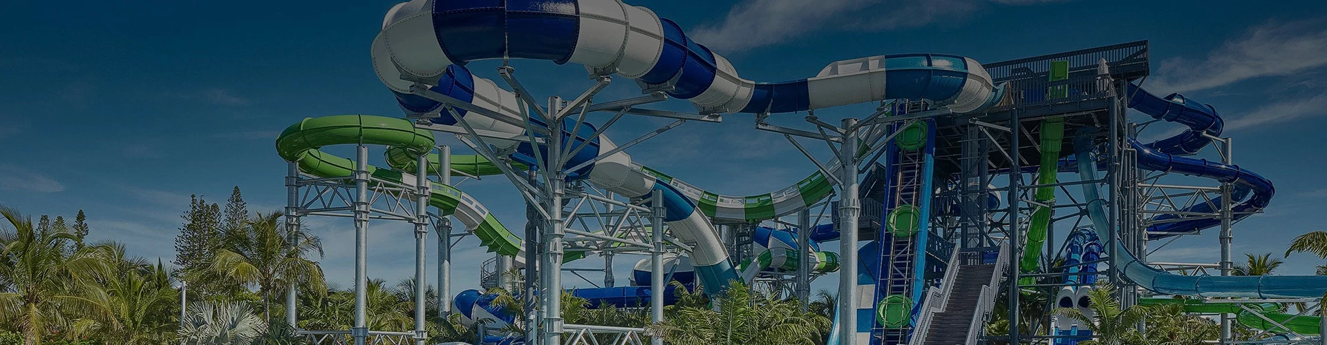 a water slide at a water park