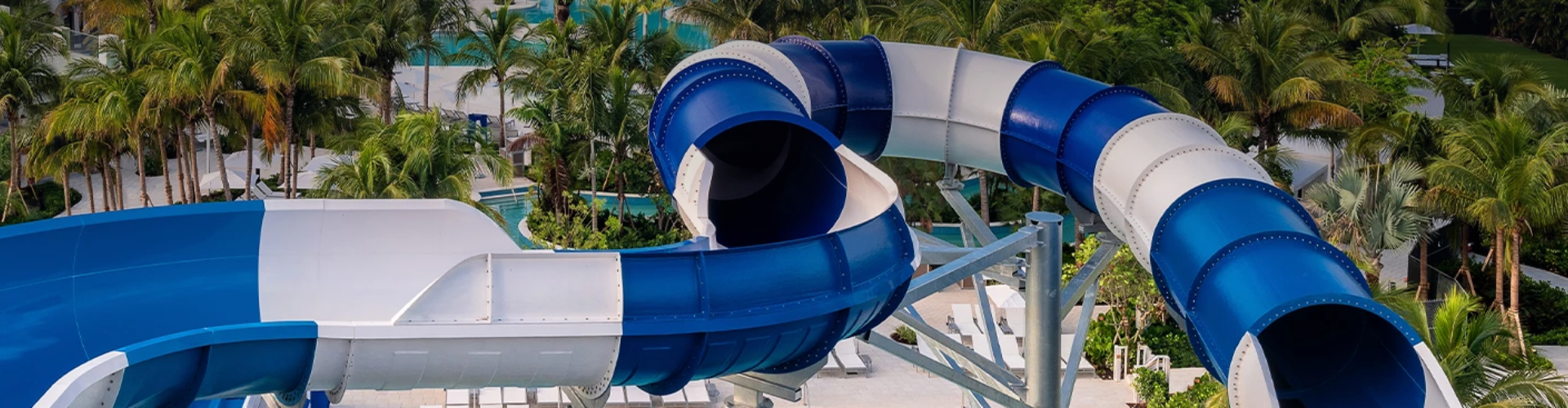 a water slide at a water park