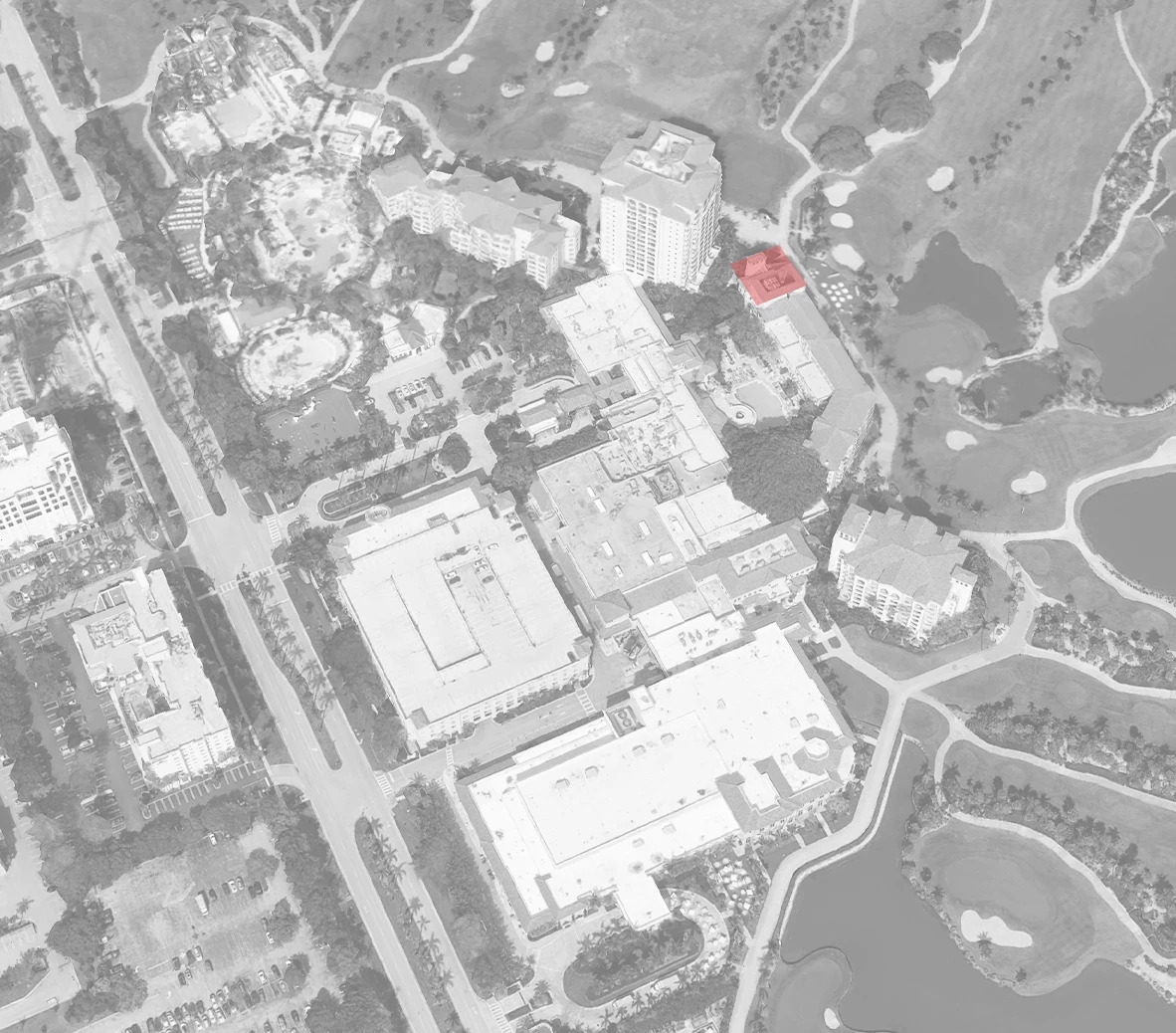 an aerial view of a city
