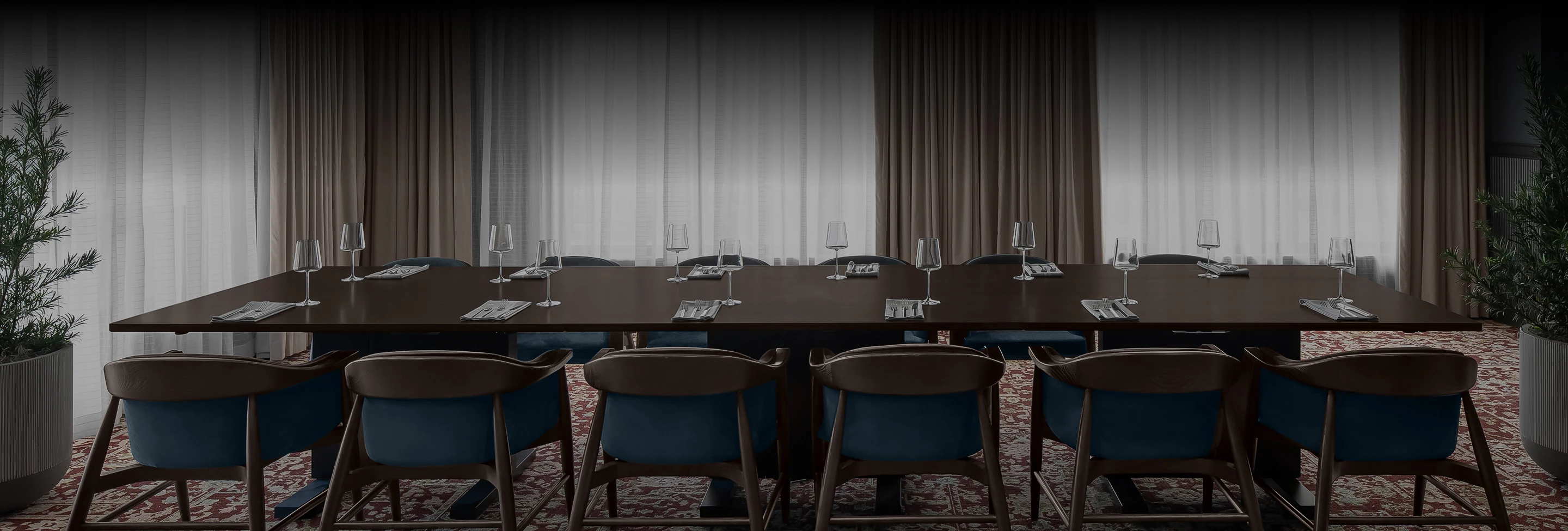 a room with chairs and tables