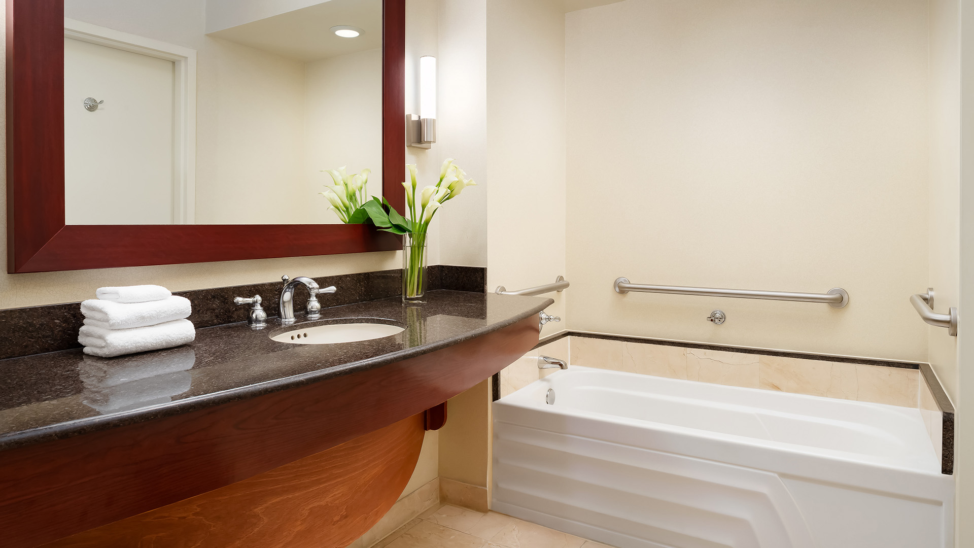 a bathroom with a sink and a bathtub