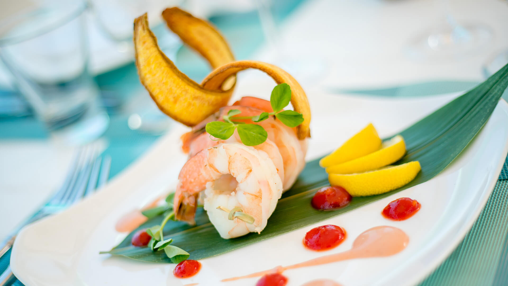 a plate of food on a table
